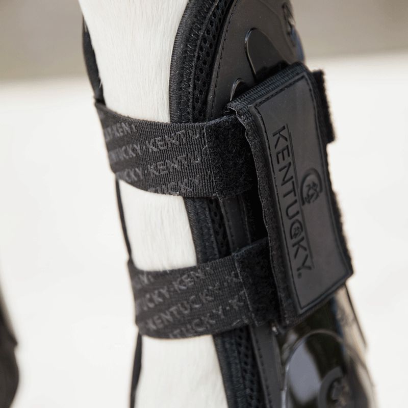 Kentucky Horsewear - Guêtres ouvertes velcro noir | - Ohlala