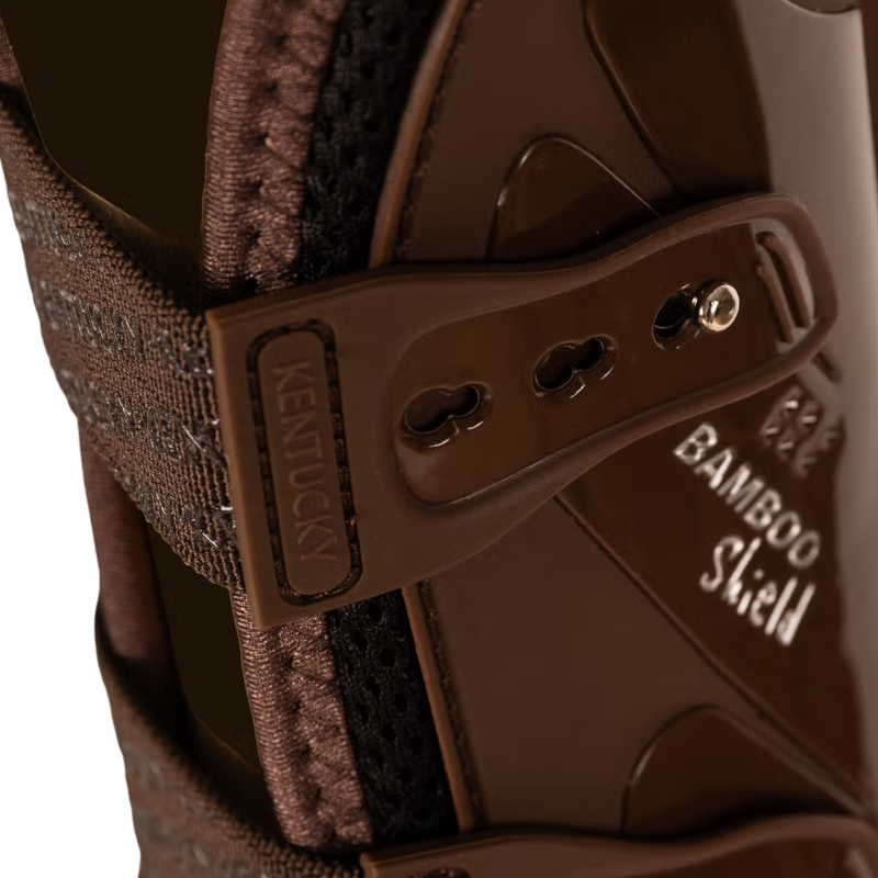 Kentucky Horsewear - Guêtres Elastic protection genoux marron