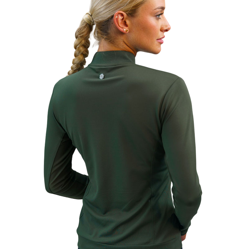 Harcour - Pacific khaki women's long-sleeved technical polo shirt