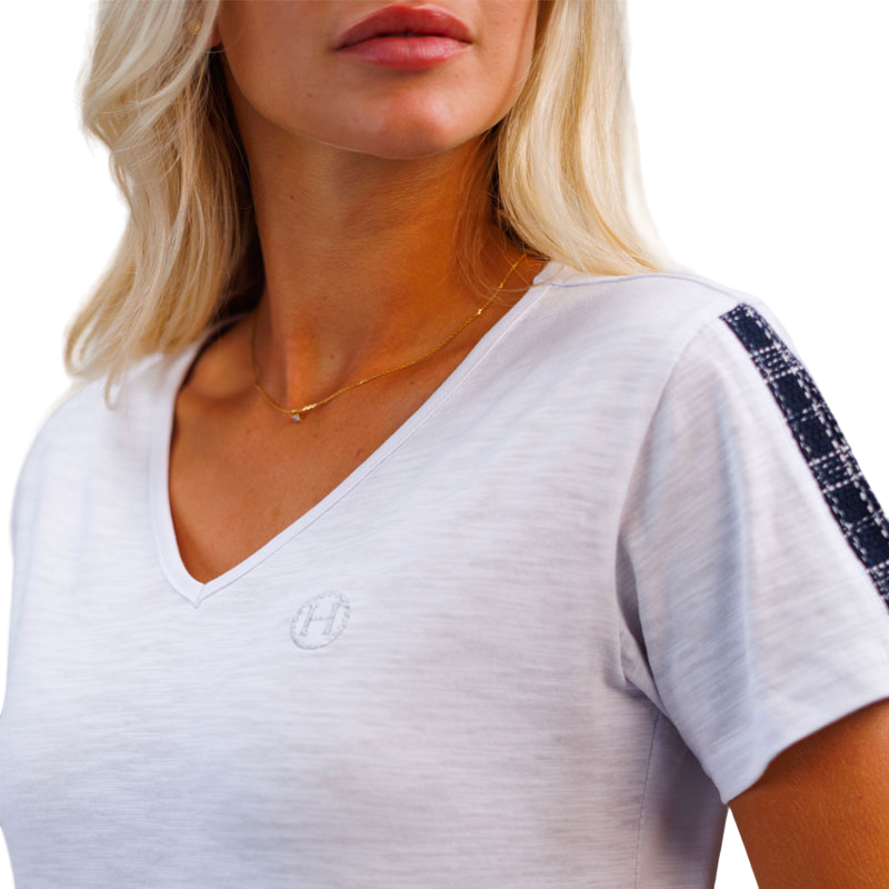 Harcour - Weißes, kurzärmliges Damen-T-Shirt „Toskana“.