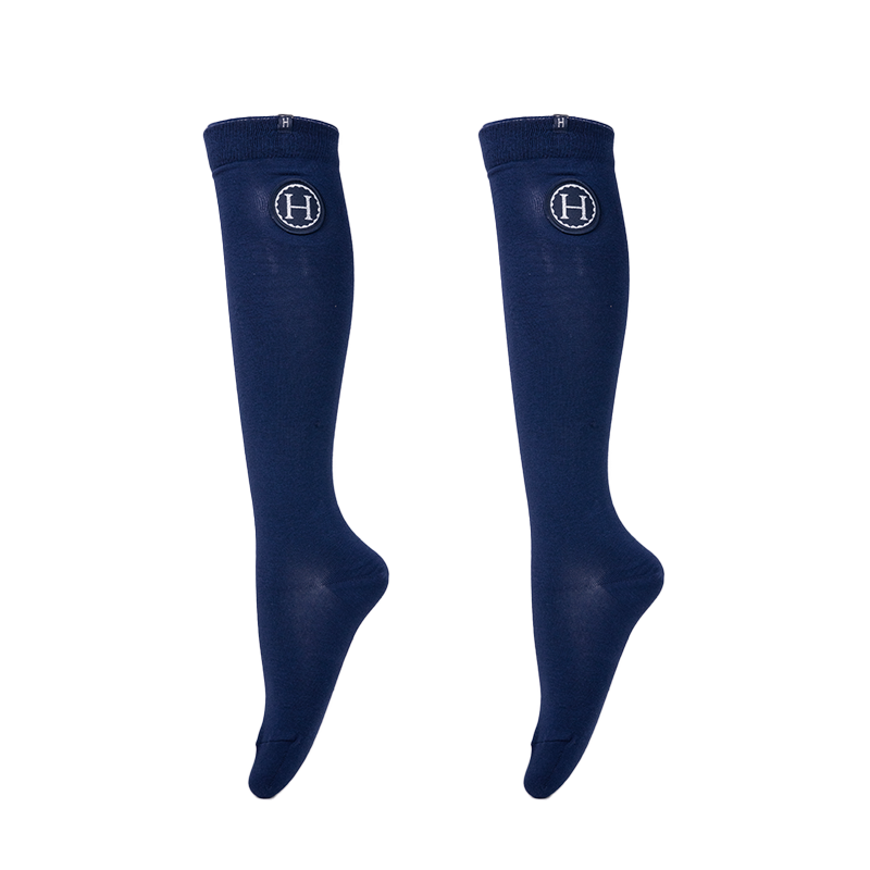 Harcour - Chaussettes d'équitation Sorel jouy/ bleu électrique/ marine (x3) | - Ohlala