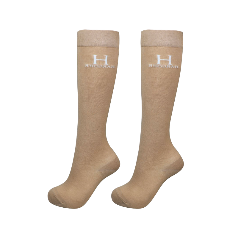 Harcour - Chaussettes d'équitation Badminton Rider sable | - Ohlala