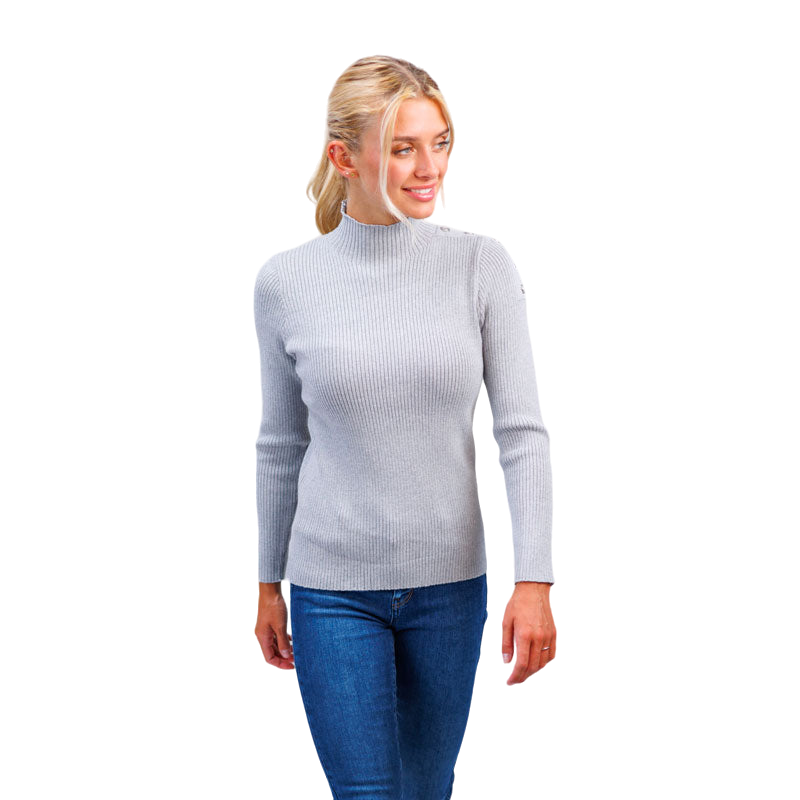 Harcour - Grauer Melange-Pullover für Damen von Swaambi