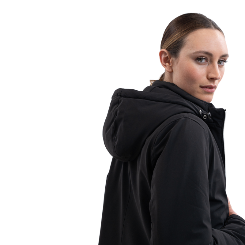 Harcour - Women's long parka Robertah black 