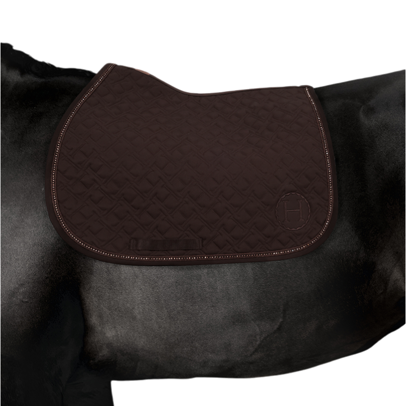 Harcour - Tapis de selle Saphir marron foncé