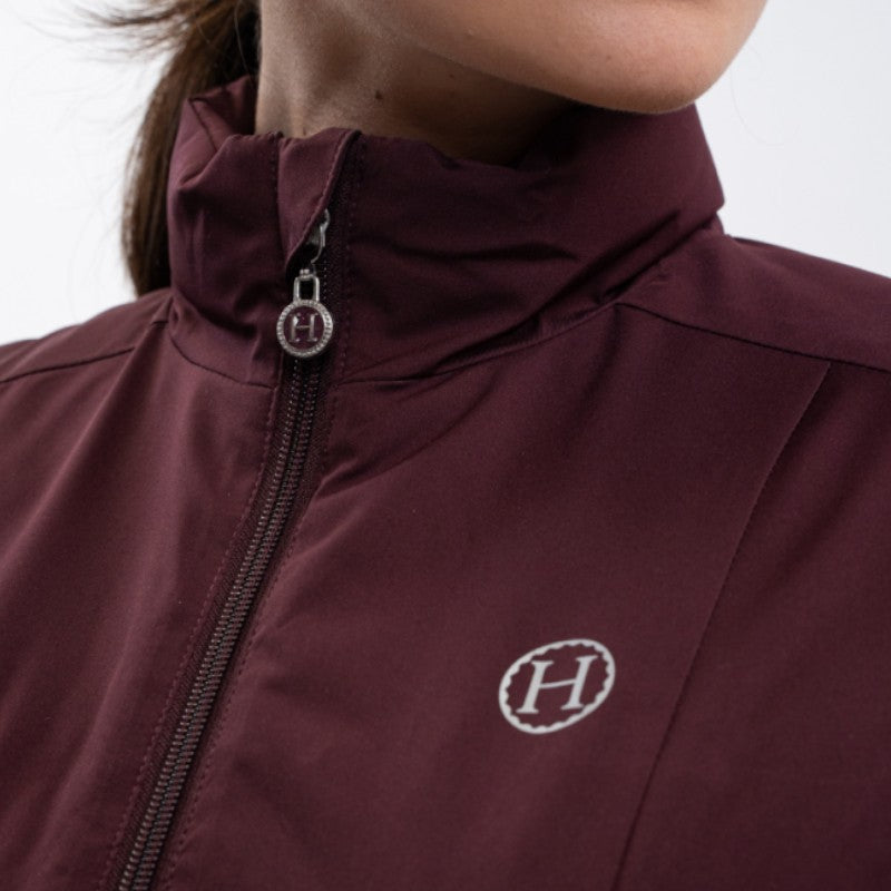 Harcour - Dames mouwloze jas Balma aubergine 