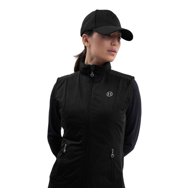 Harcour - Women's black sleeveless jacket Balma 