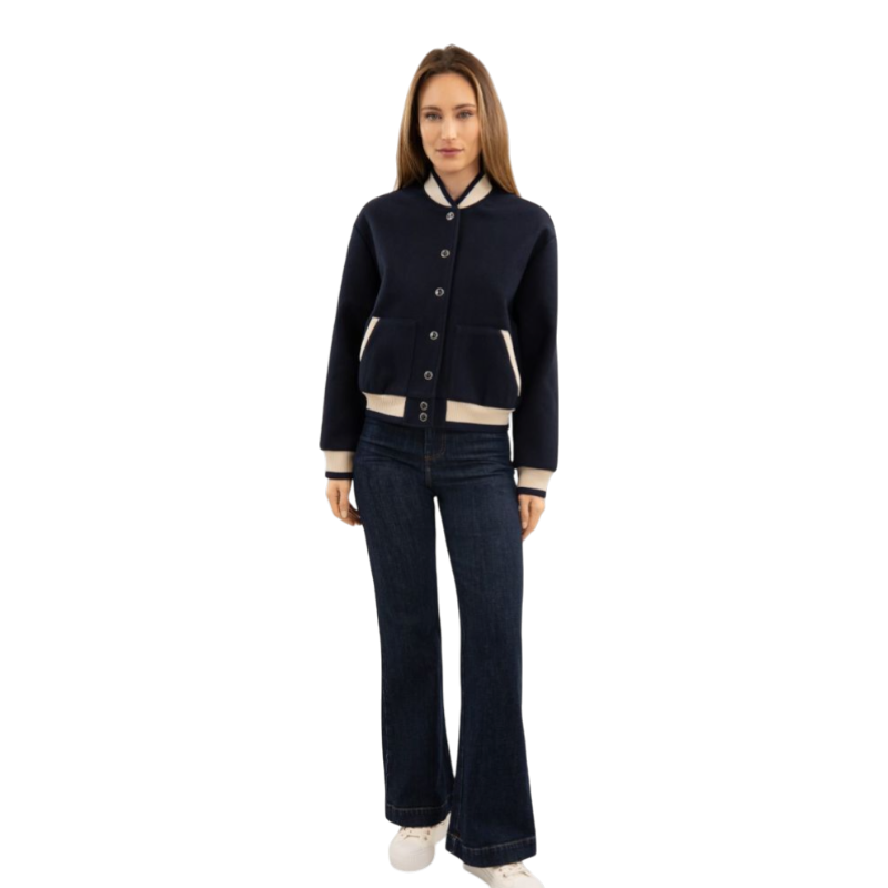 Harcour - Bomber femme Beryl marine | - Ohlala