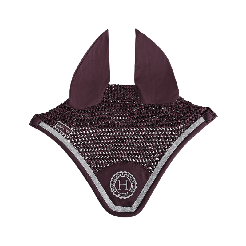 Harcour - Bonnet pour chevaux Fredy aubergine