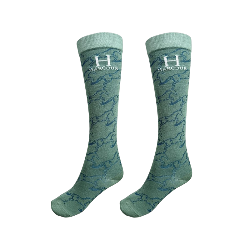 Harcour - Chaussettes d'équitation Beeges marine/ paon/ jump cadet (x3) | - Ohlala