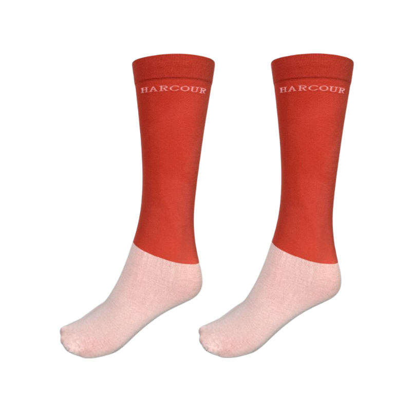 Harcour - Chaussettes d'équitation Vaya pamplemousse (x2) | - Ohlala
