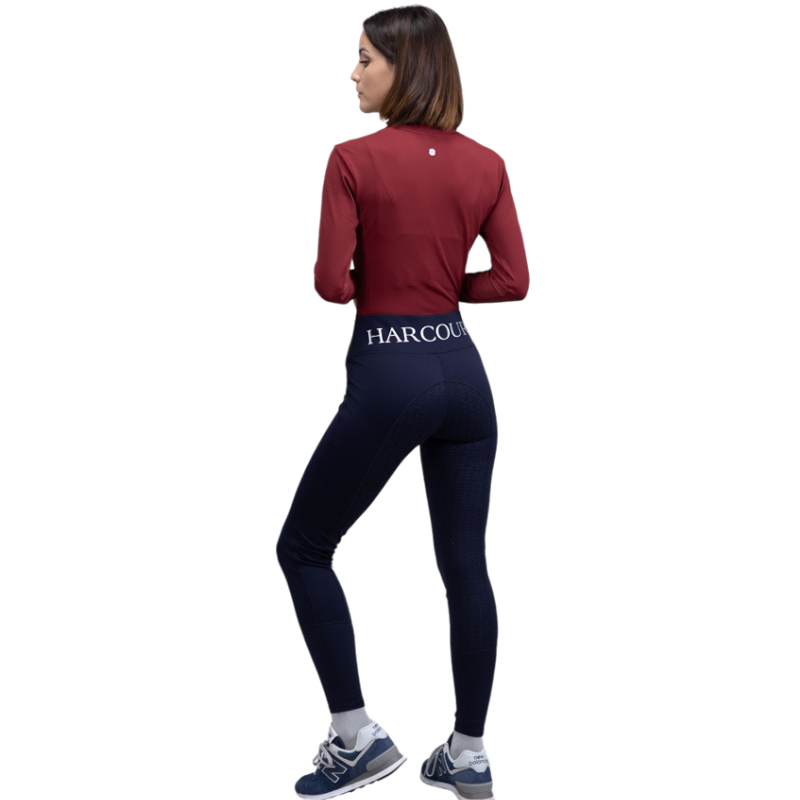 Harcour - Legging d'équitation femme polaire Pakita marine