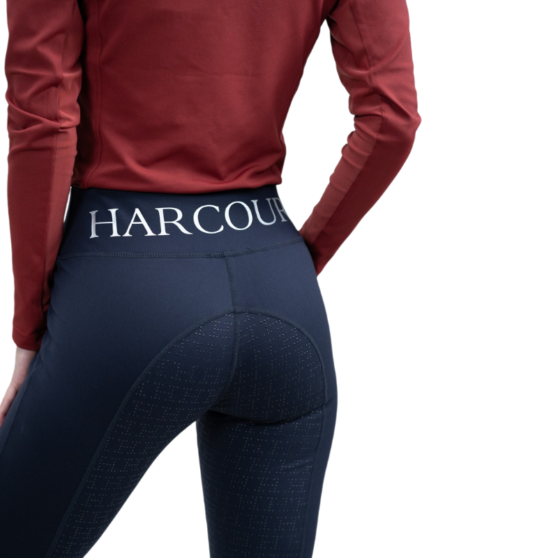 Harcour - Legging d'équitation femme polaire Pakita marine