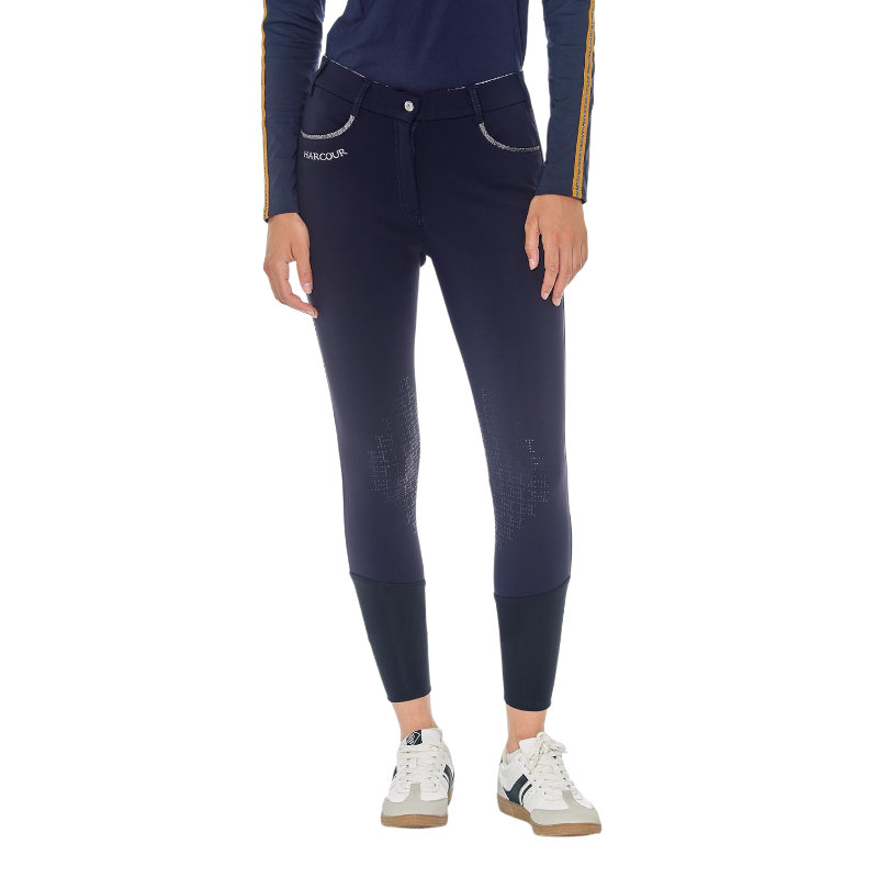 Harcour - Pantalon d'équitation polaire femme Jaipur marine