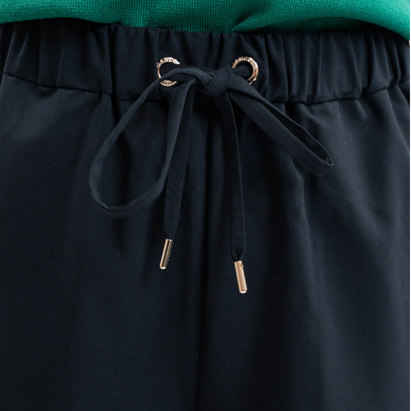 Harcour - Fließende Damenhose Paisley marine 