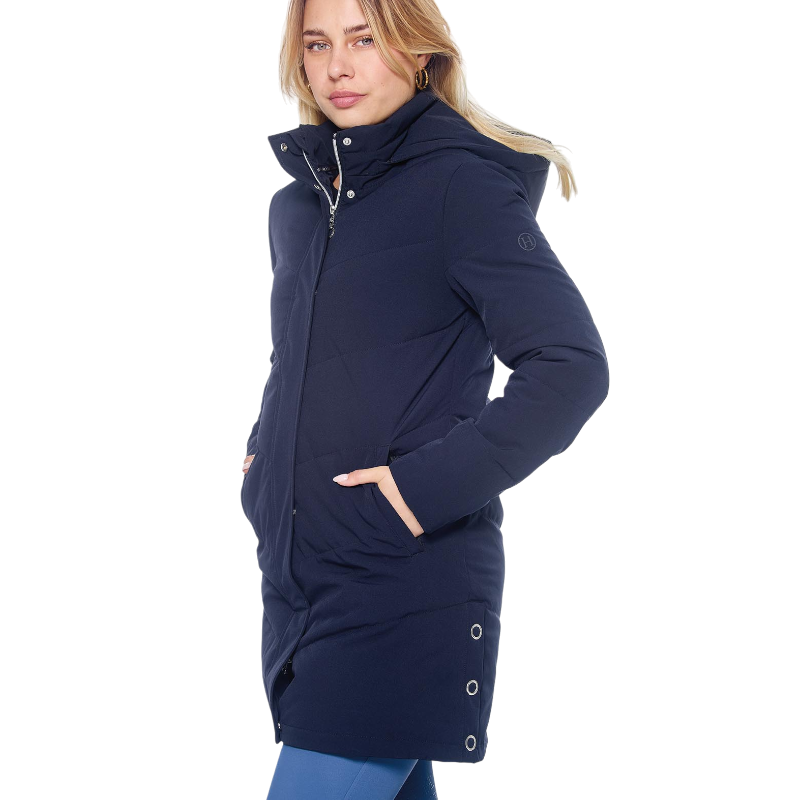Harcour - Parka longue femme Pich marine
