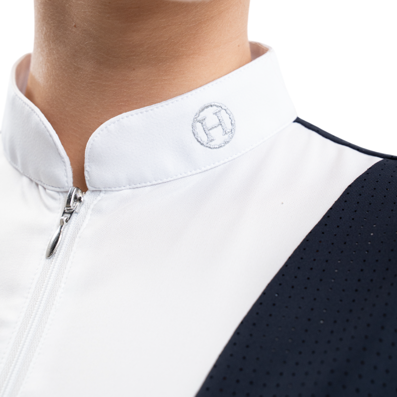 Harcour - Dames wedstrijd polo met korte mouwen Parijs marine 