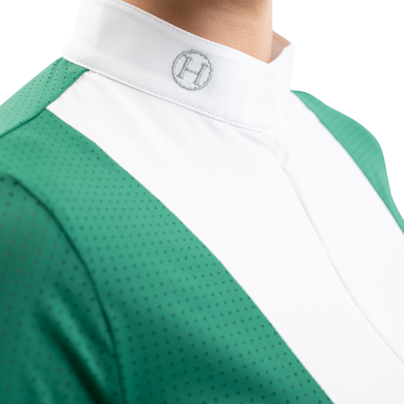 Harcour - Korte mouwen wedstrijd polo voor dames in emeraldgroen 