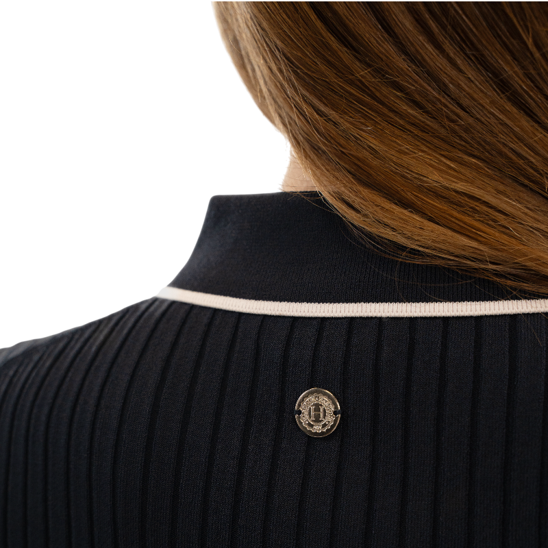 Harcour - Polo manches courtes femme Bethanie marine | - Ohlala