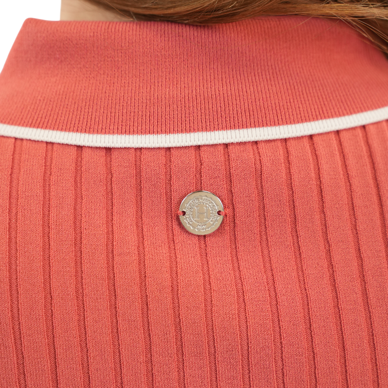 Harcour - Polo manches courtes femme Bethanie pamplemousse | - Ohlala