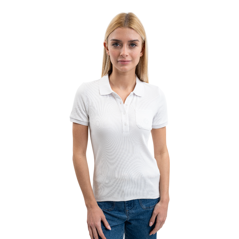 Harcour - Polo manches courtes femme Pamoly blanc
