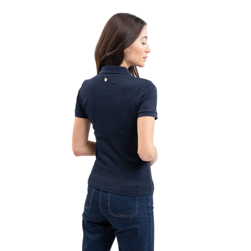 Harcour - Polo manches courtes femme Pamoly marine
