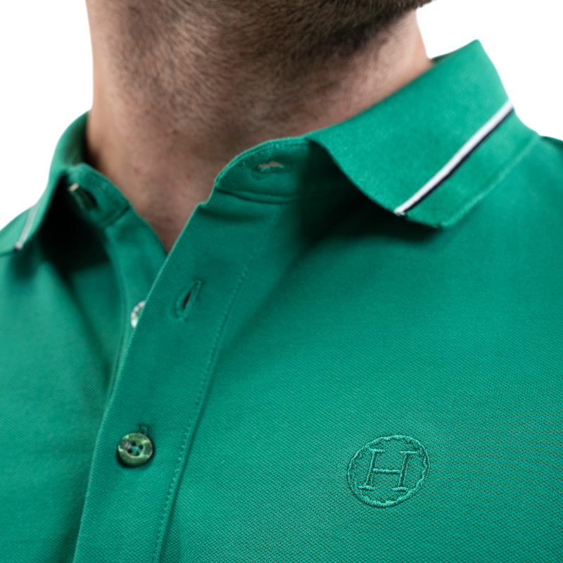 Harcour - Korte mouwen polo voor heren Oscar smaragdgroen 