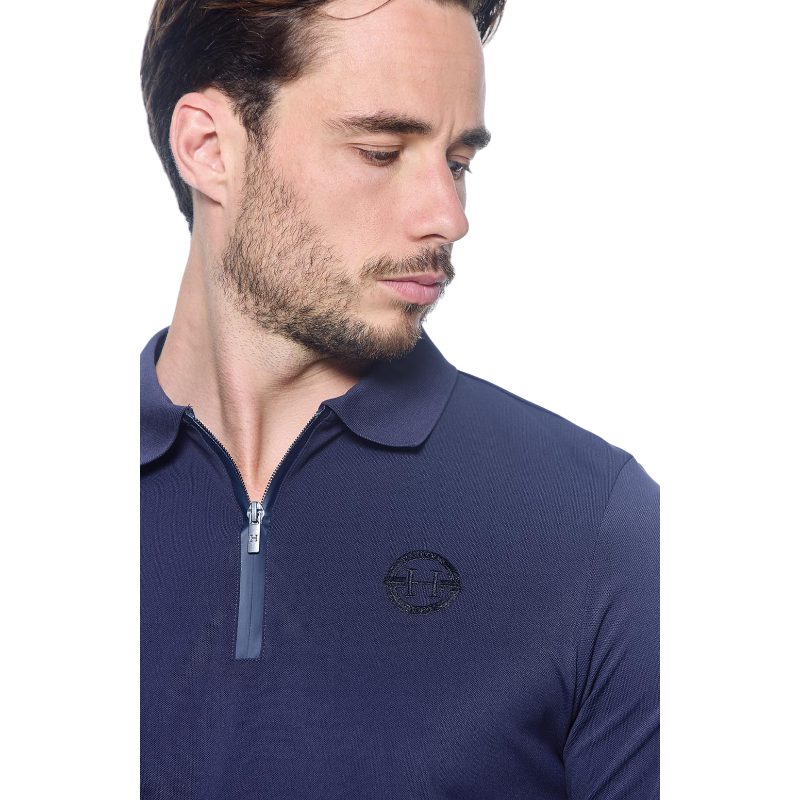 Harcour - Polo manches longues homme Pico marine