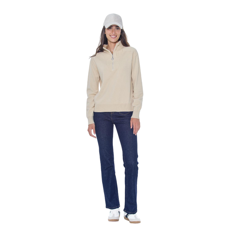 Harcour - Pull manches longues femme Pachana ivoire
