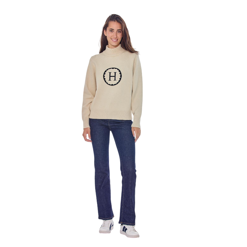 Harcour - Pull manches longues femme Plaza ivoire