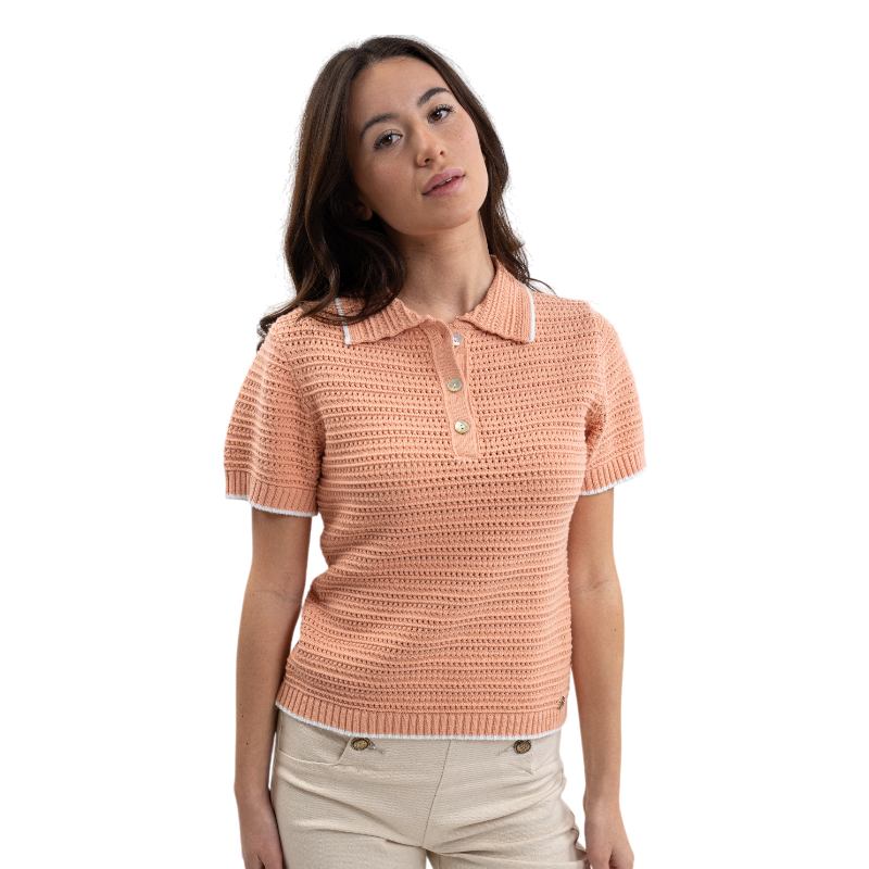 Harcour - T-shirt met korte mouwen voor vrouwen Pony abrikoos 