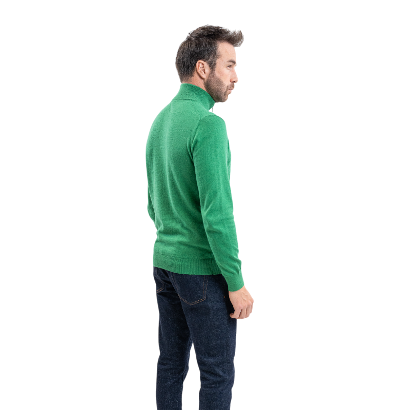 Harcour - Lange mouwen herenpull Parmo smaragdgroen 