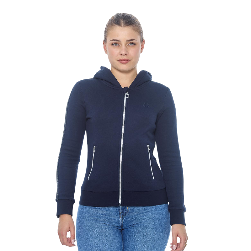 Harcour - Sweat à zip manches longues femme Sworm marine