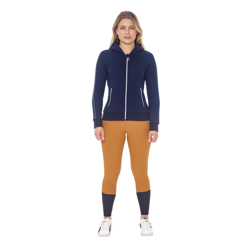 Harcour - Sweat à zip manches longues femme Sworm marine