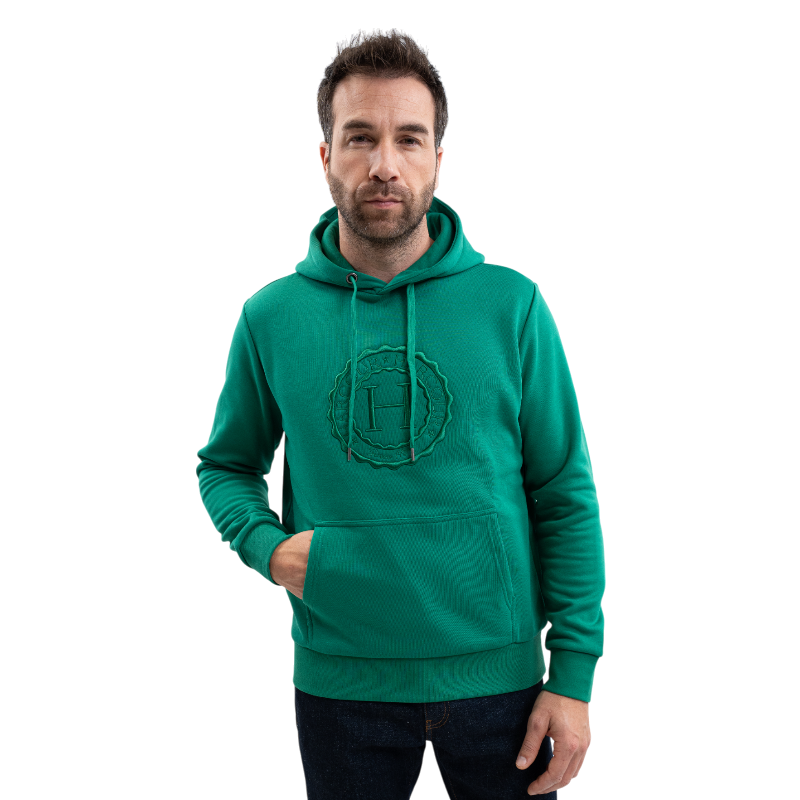 Harcour - Unisex lange mouwen sweatshirt Samy smaragdgroen 
