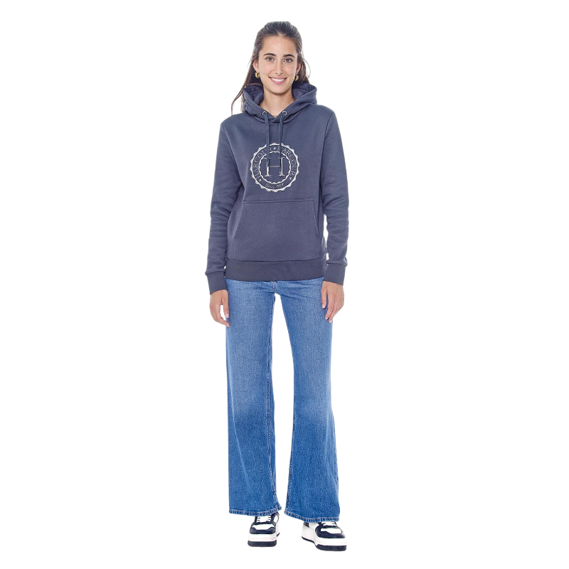 Harcour - Sweat manches longues unisexe Samy gris anthracite