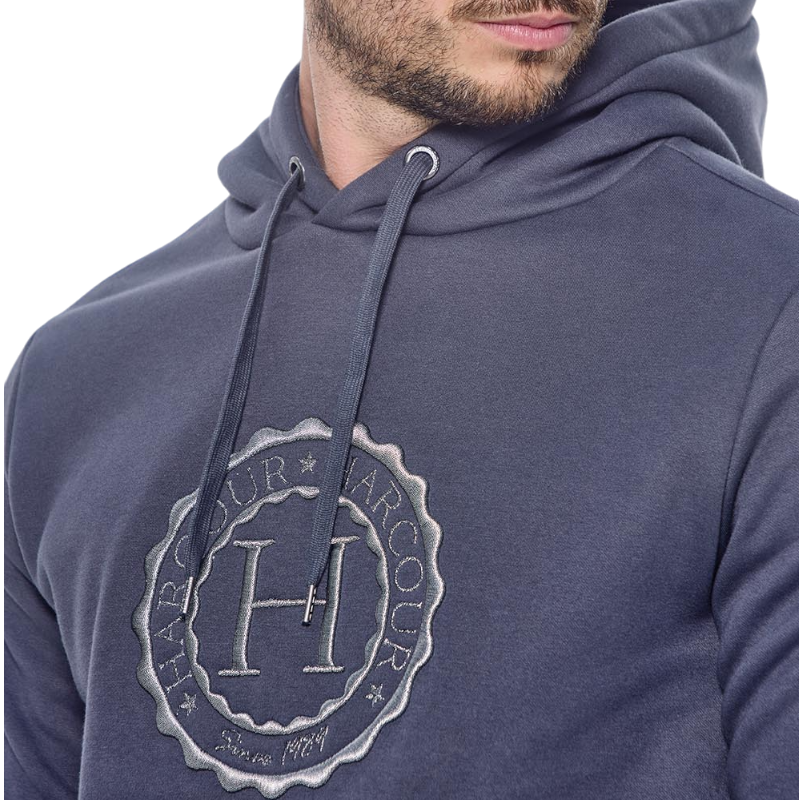 Harcour - Sweat manches longues unisexe Samy gris anthracite