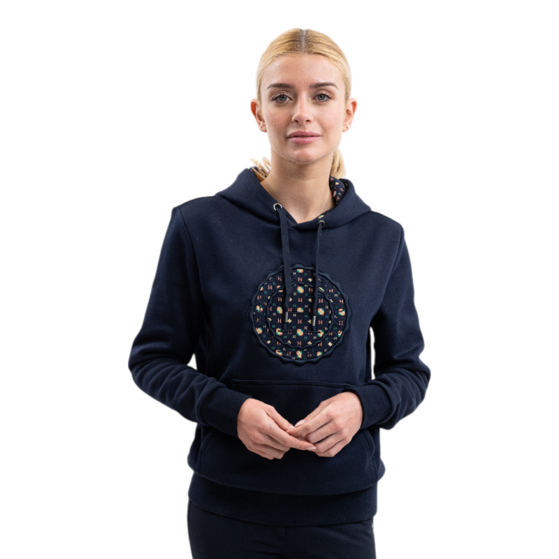 Harcour - Unisex lange mouwen sweatshirt Samy marine mozaïek 