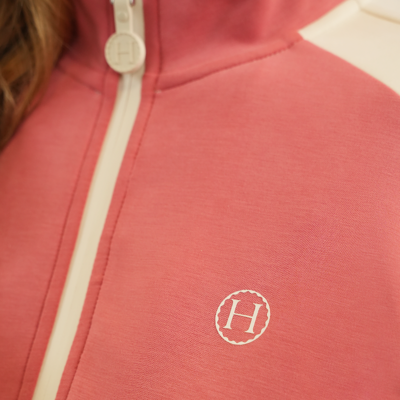 Harcour - Sweat zippé femme Brenda pamplemousse | - Ohlala