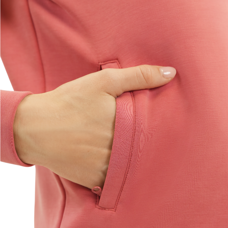 Harcour - Sweat zippé femme Brenda pamplemousse | - Ohlala