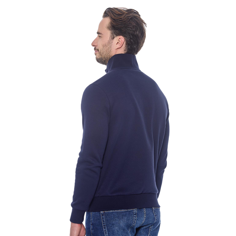 Harcour - Sweat zippé manches longues homme Saxo marine