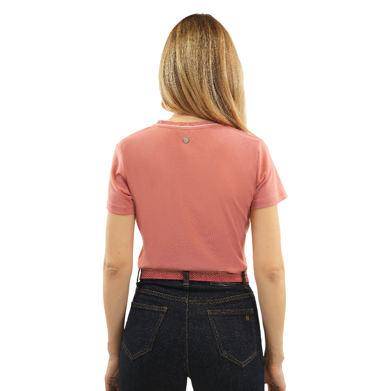 Harcour - T-shirt manches courtes femme Berenice rose aurore | - Ohlala