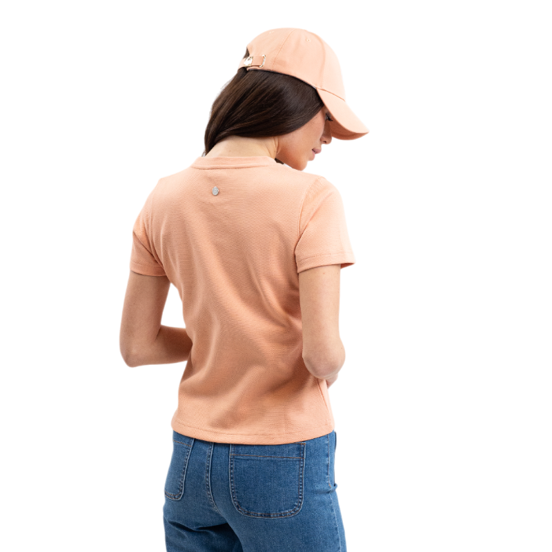 Harcour - Dames T-shirt met korte mouwen Telma abrikoos 