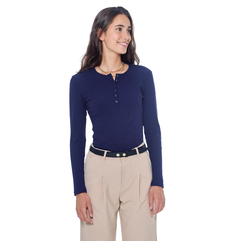Harcour - T-shirt manches longues femme Pipalo marine