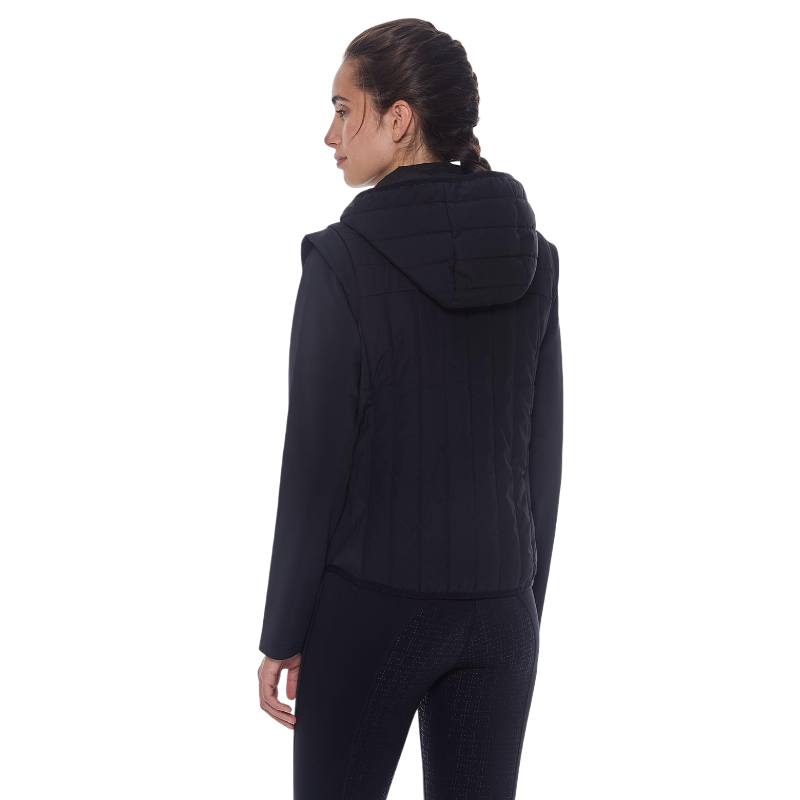 Harcour - Veste manches longues bi-matières femme Hadar noir