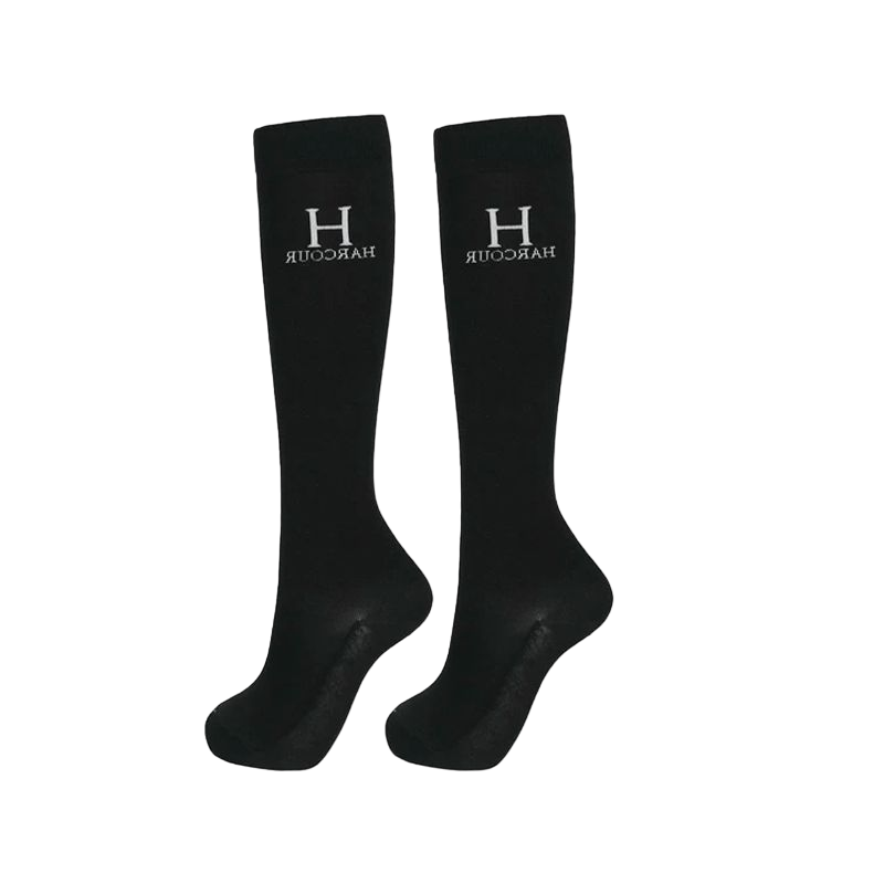 Harcour - Chaussettes d'équitation Hickstead noir (x1) | - Ohlala