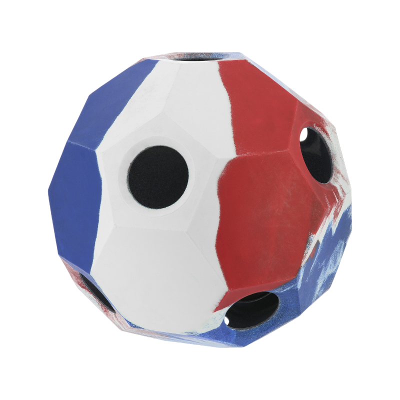 Hippotonic - Balle de jeu/ foin pour chevaux anti-gluton tricolore