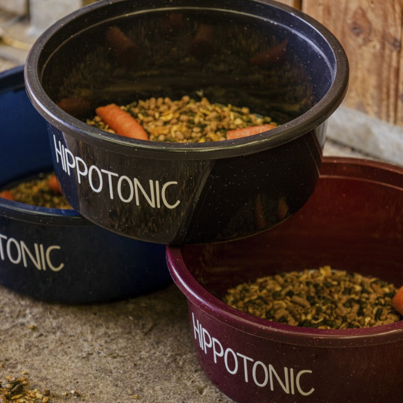 Hippotonic - Zwarte glinsterende 5L stalbowl 