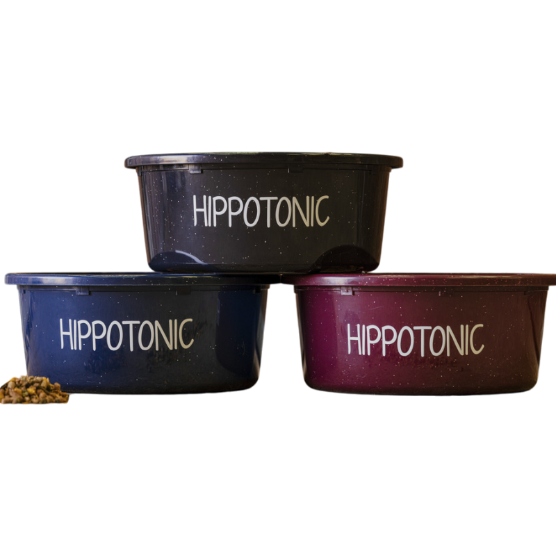 Hippotonic - Zwarte glinsterende 5L stalbowl 