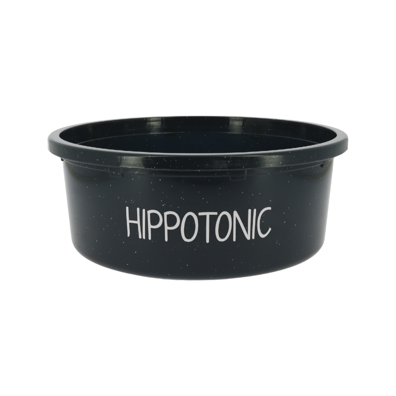 Hippotonic - Glanzende blauwe 8L stalbowl 